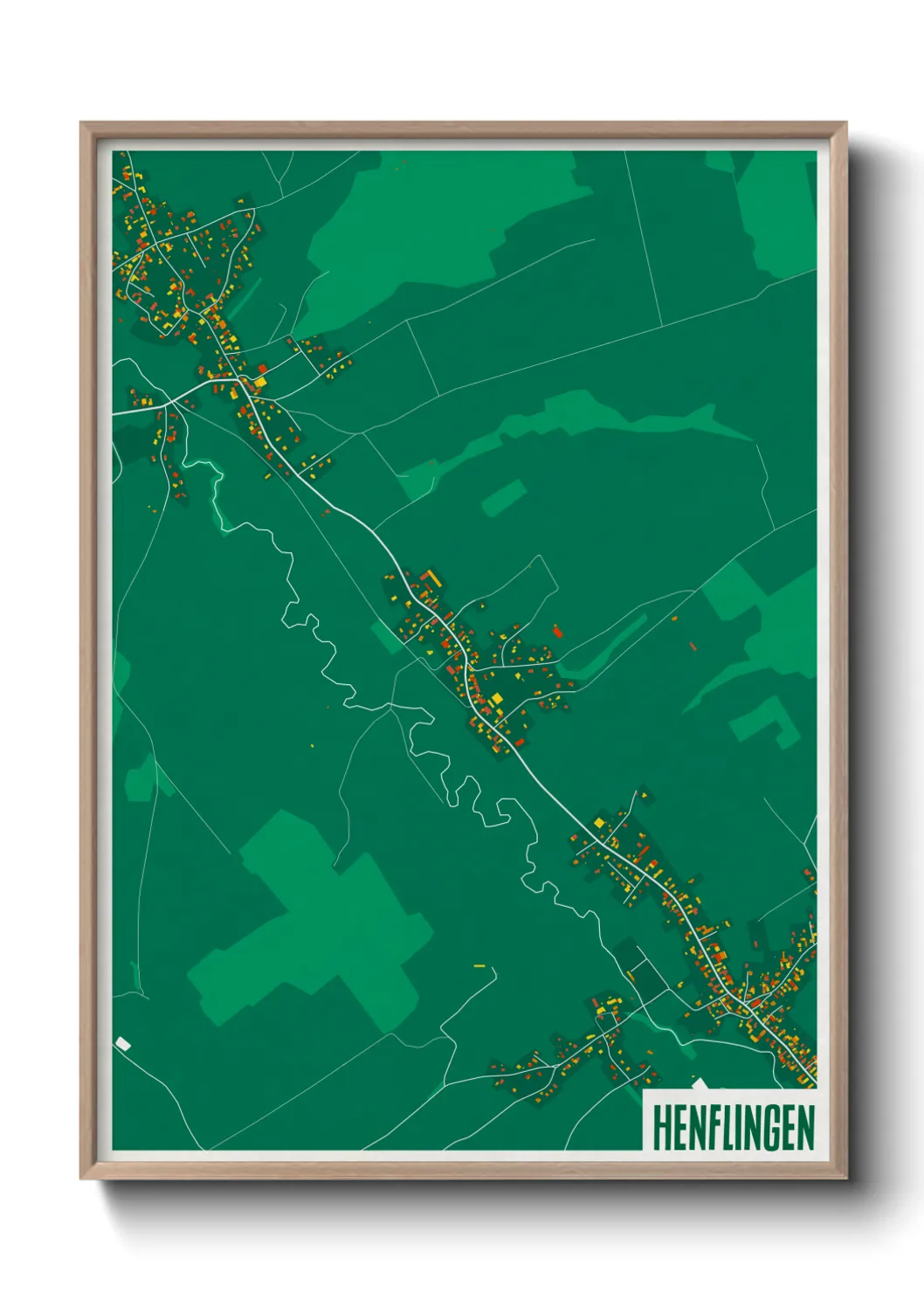 Une affiche de carte sur Henflingen