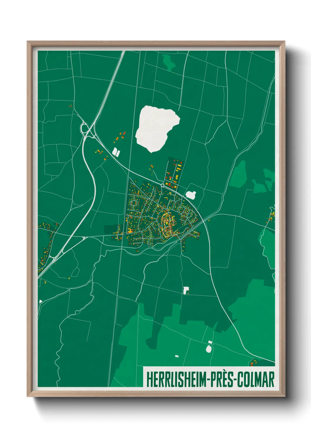 Un poster carteHerrlisheim-près-Colmar