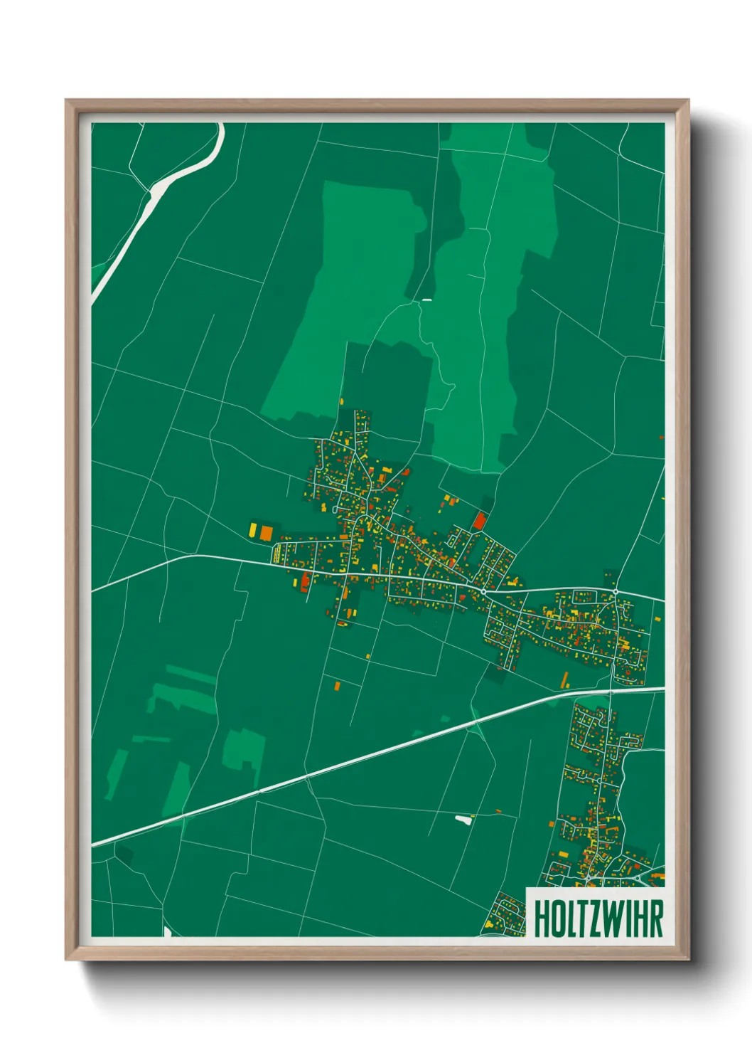 Une affiche de carte sur Holtzwihr