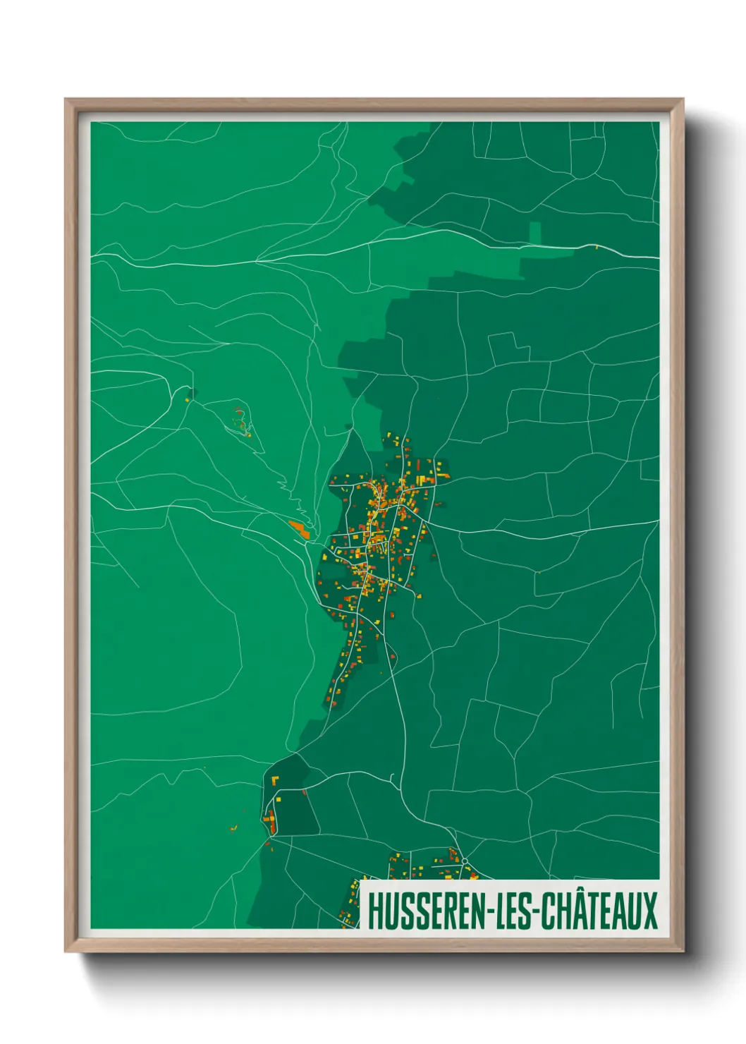Une affiche de carte sur Husseren-les-Châteaux