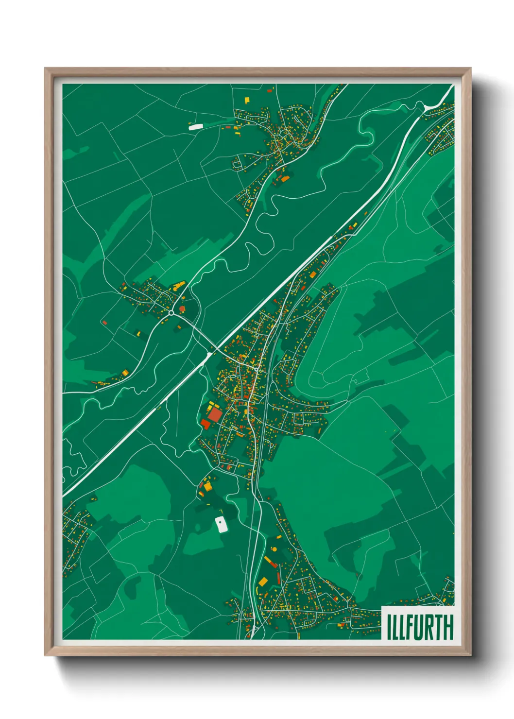 Une affiche de carte sur Illfurth