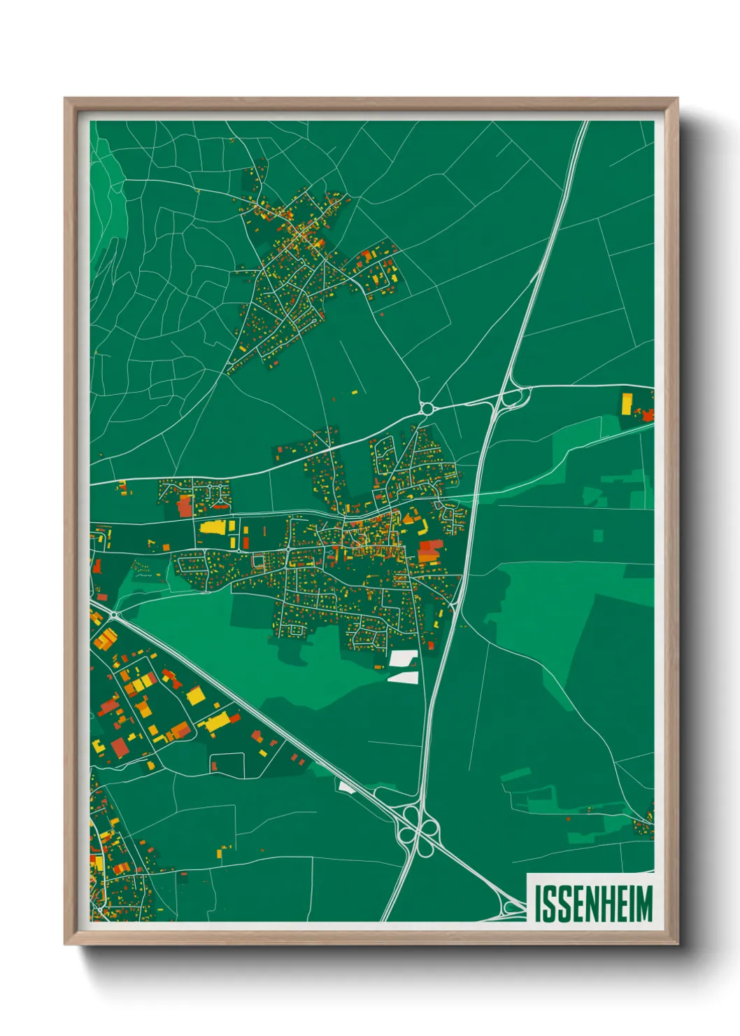 Une affiche de carte sur Issenheim