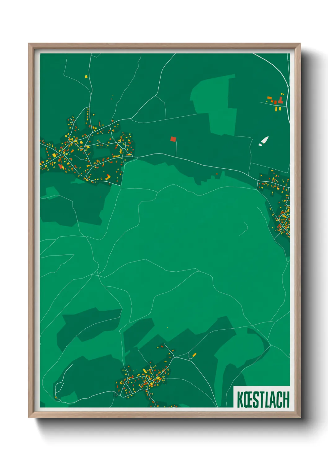 Une affiche de carte sur Kœstlach