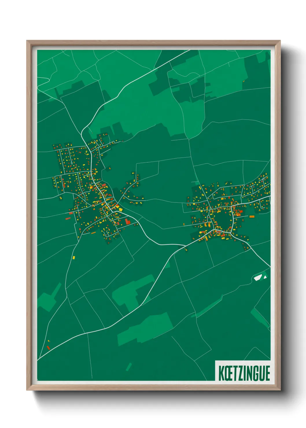 Une affiche de carte sur Kœtzingue