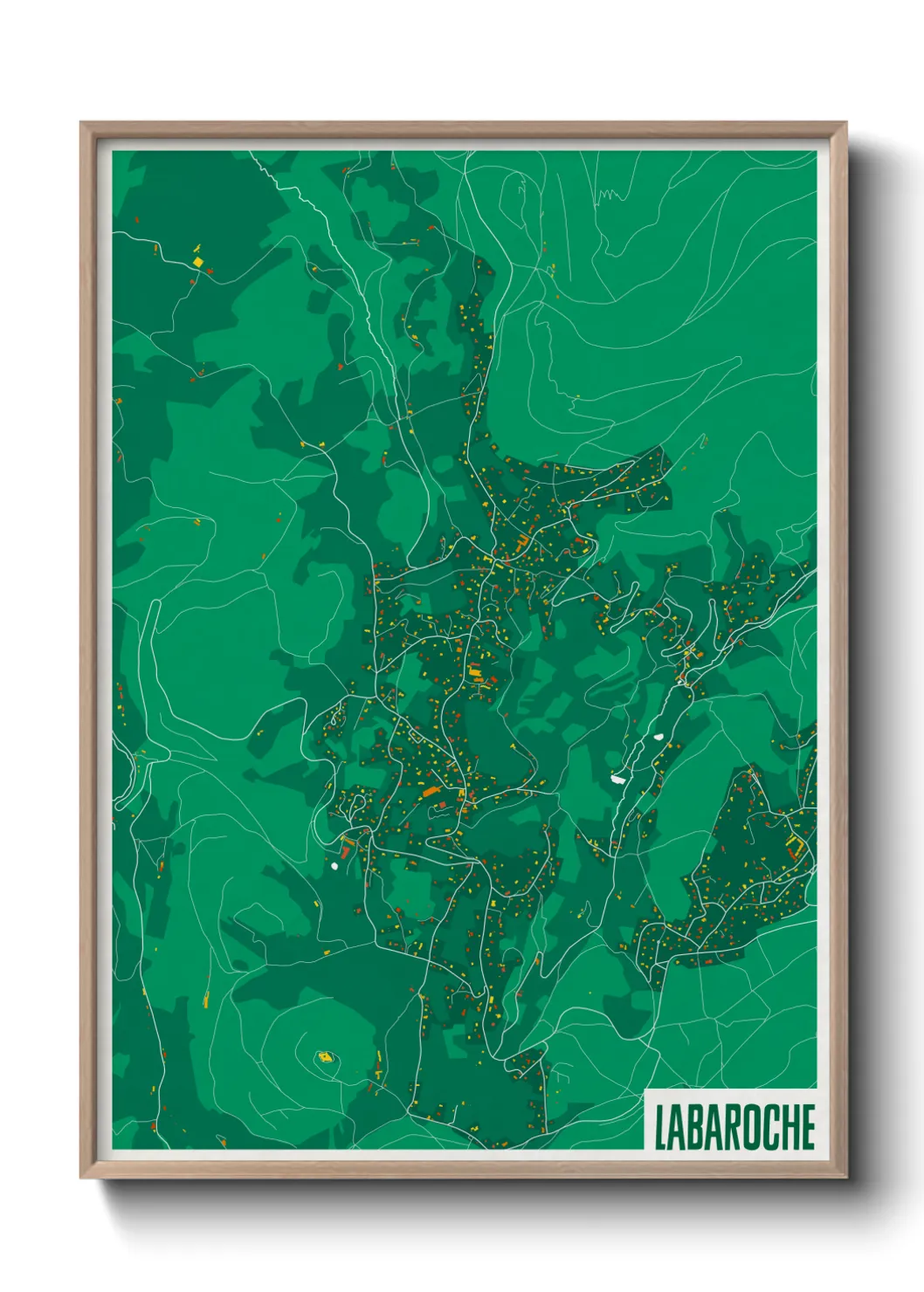 Une affiche de carte sur Labaroche