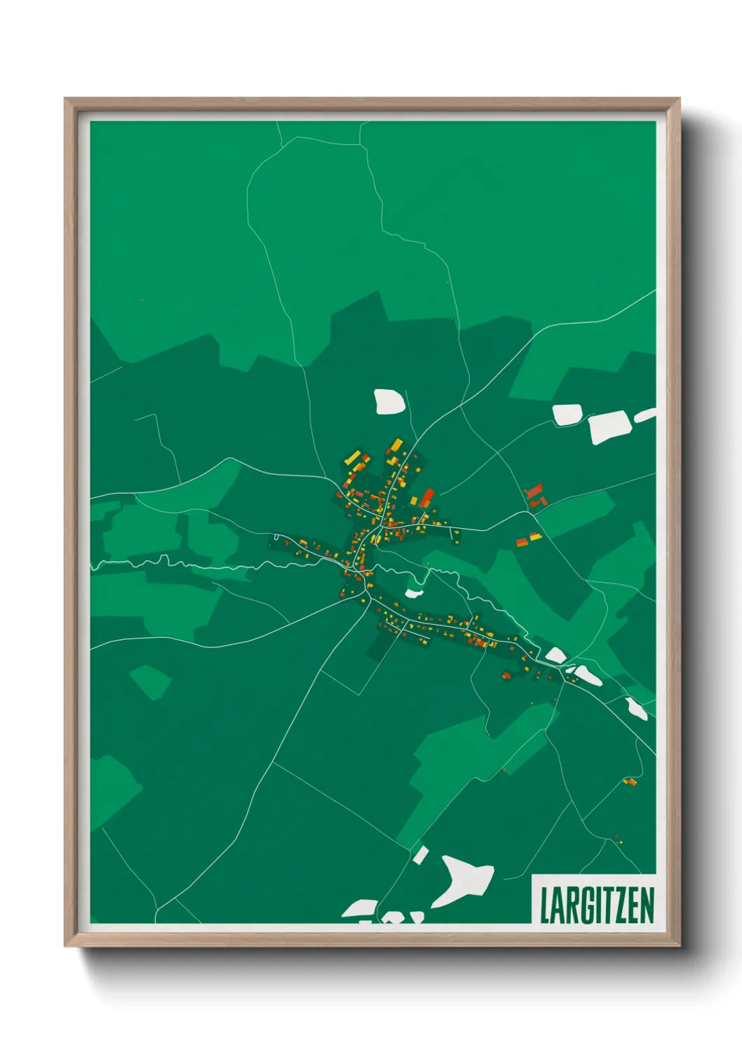 Une affiche de carte sur Largitzen