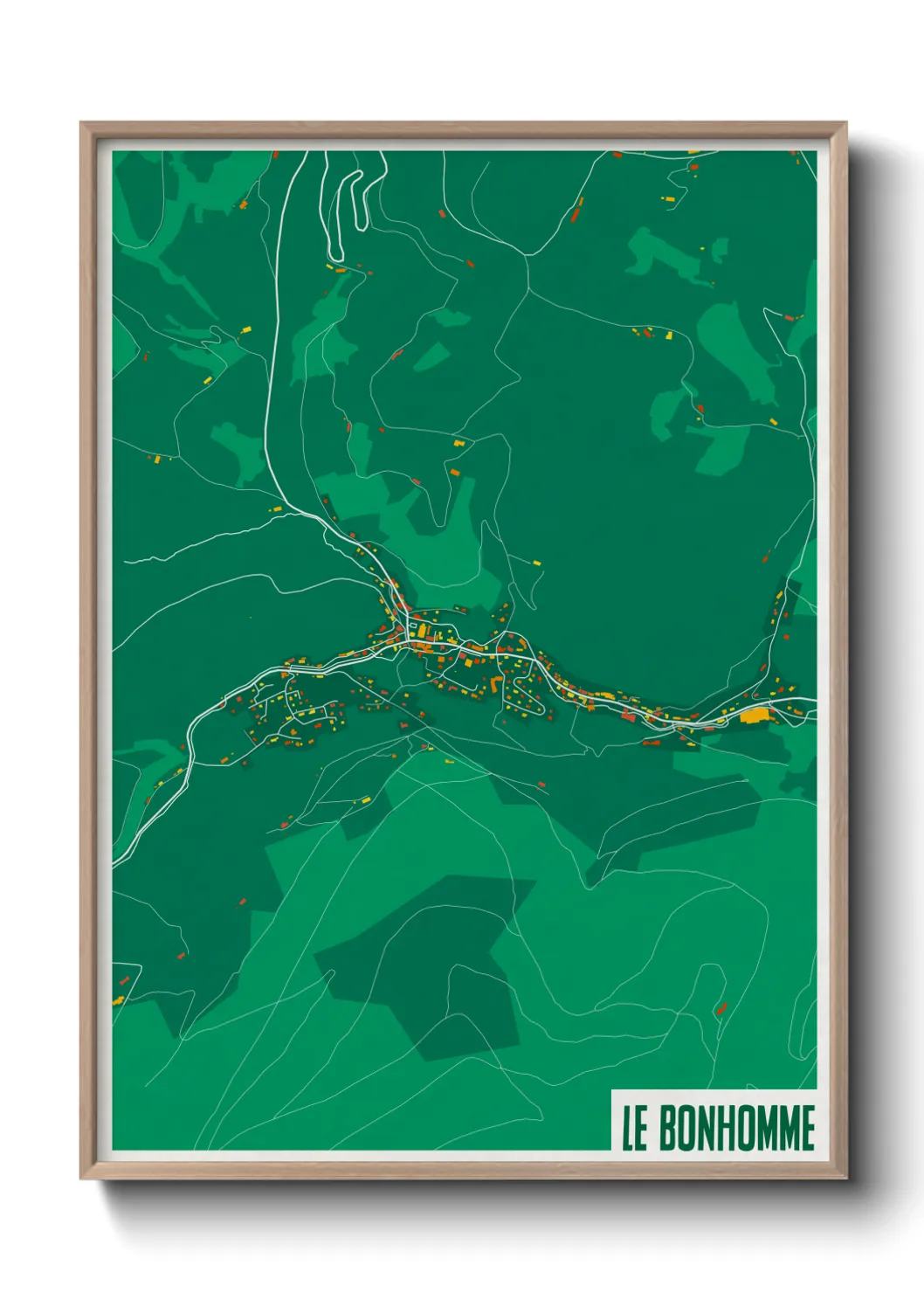Une affiche de carte sur Le Bonhomme