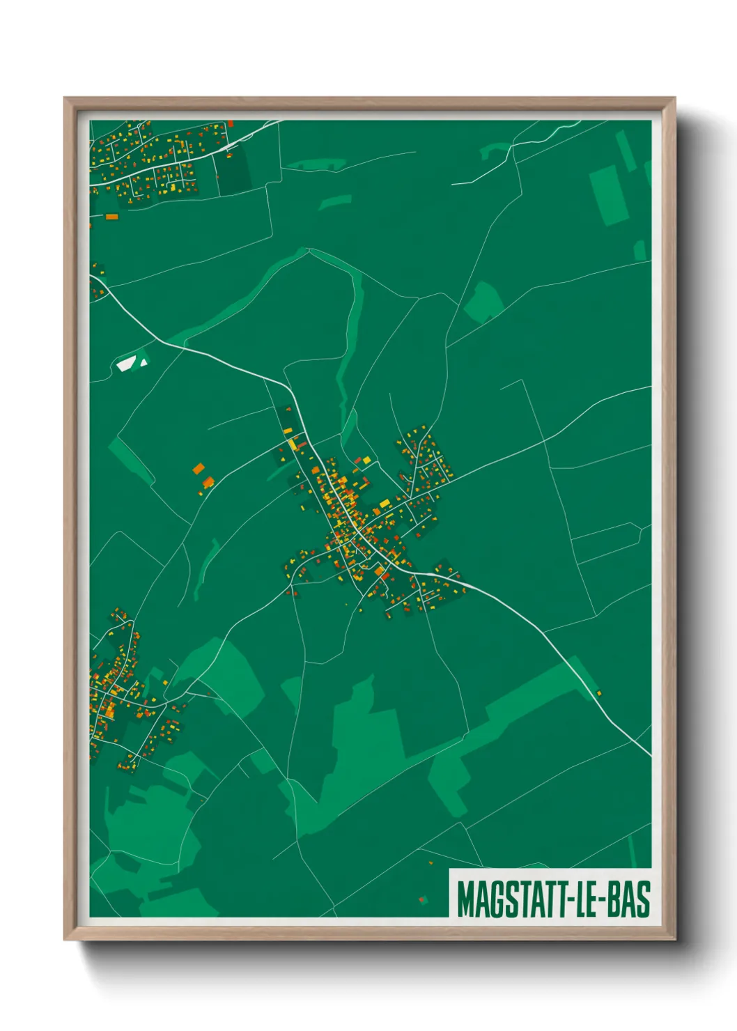 Une affiche de carte sur Magstatt-le-Bas