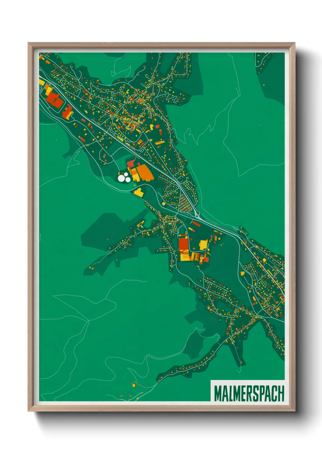 Une affiche de carte sur Malmerspach