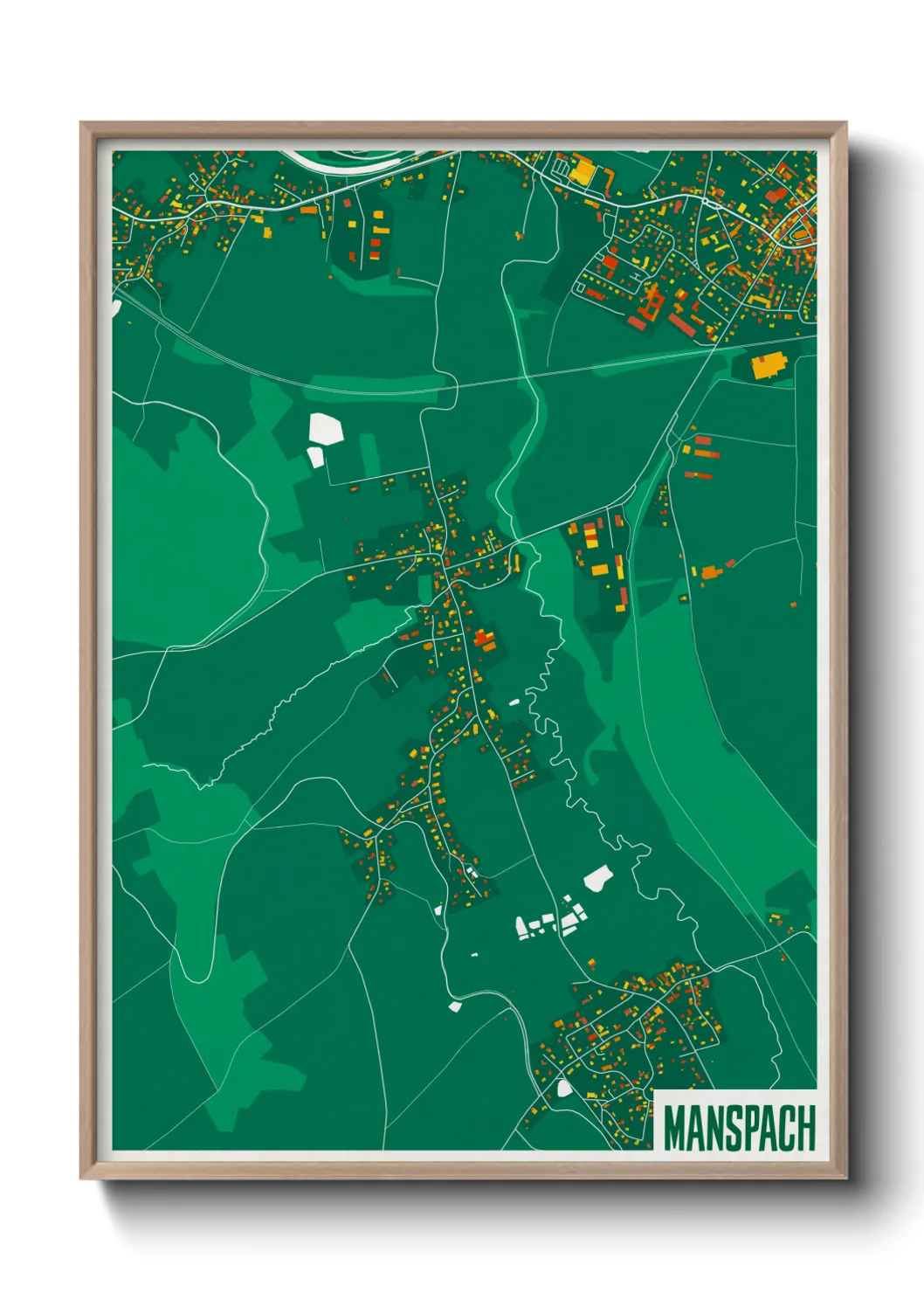 Une affiche de carte sur Manspach
