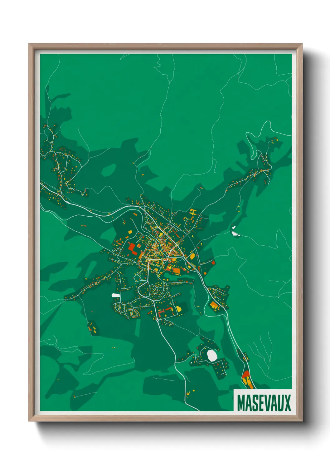 Une affiche de carte sur Masevaux