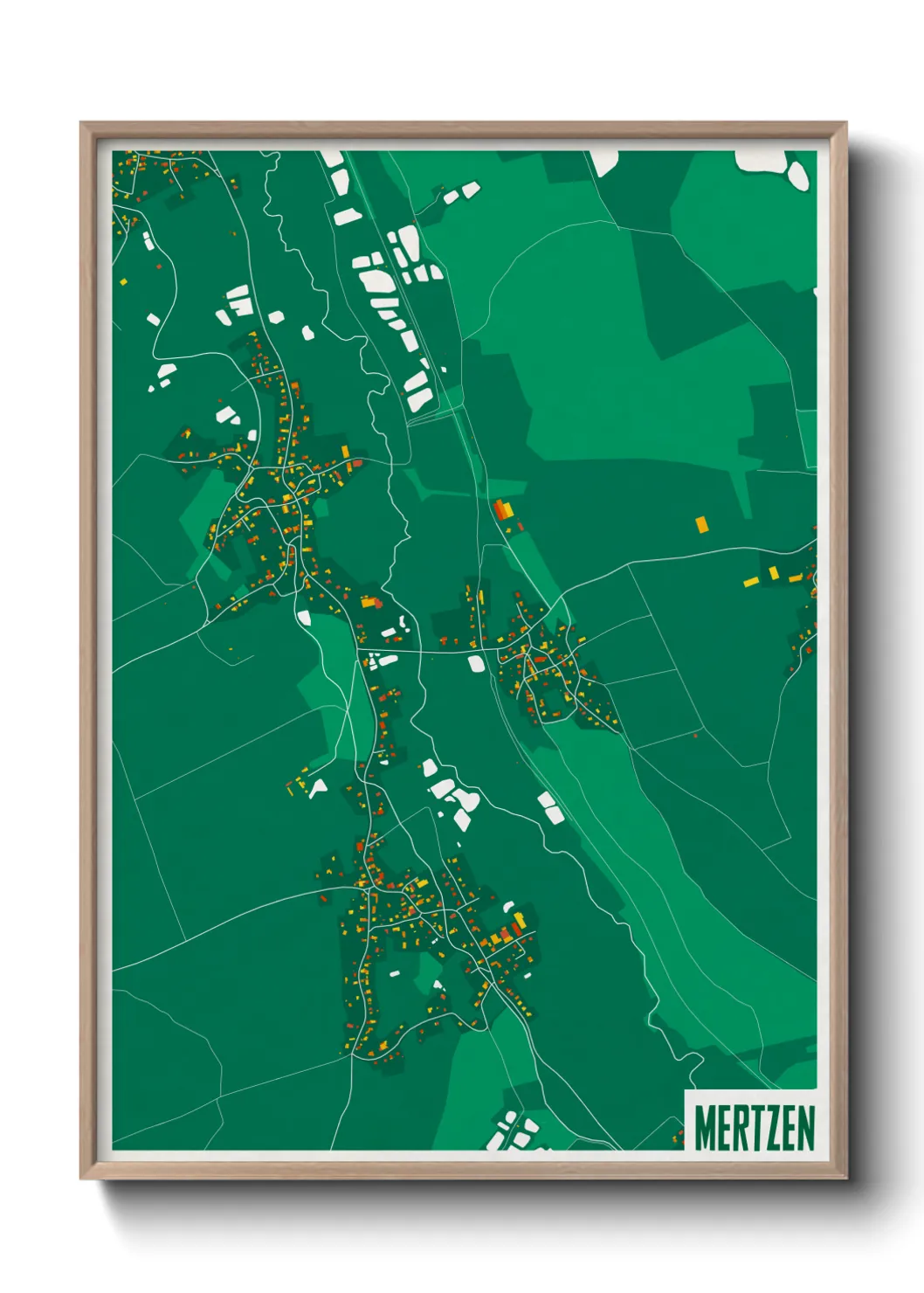 Une affiche de carte sur Mertzen