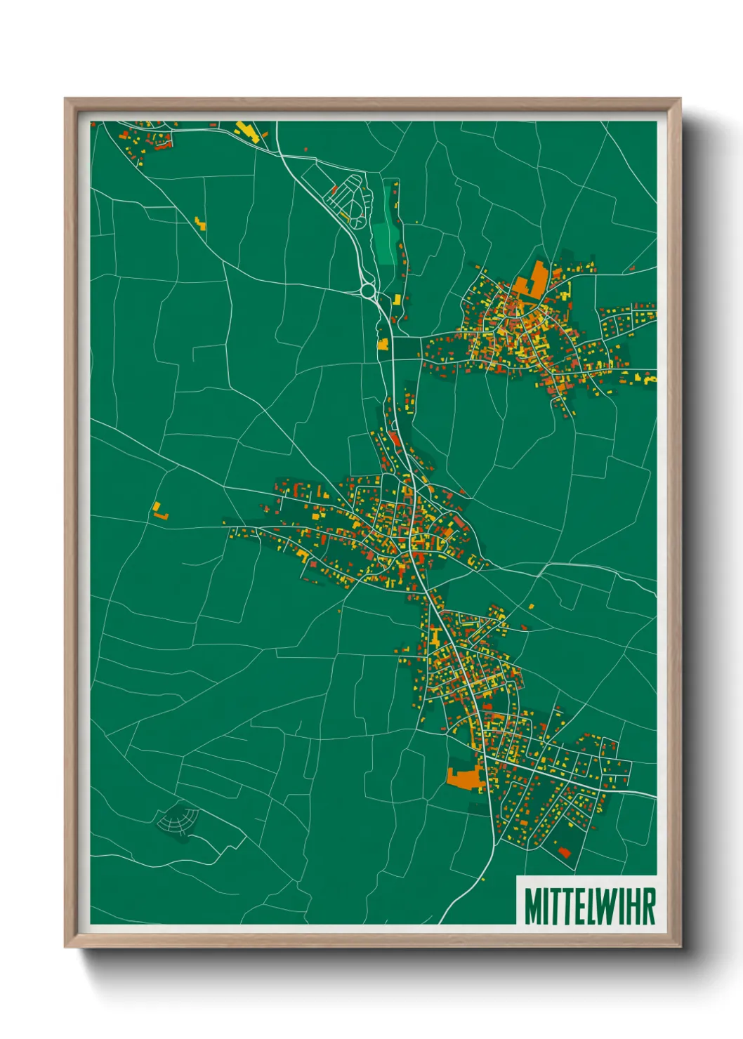 Une affiche de carte sur Mittelwihr