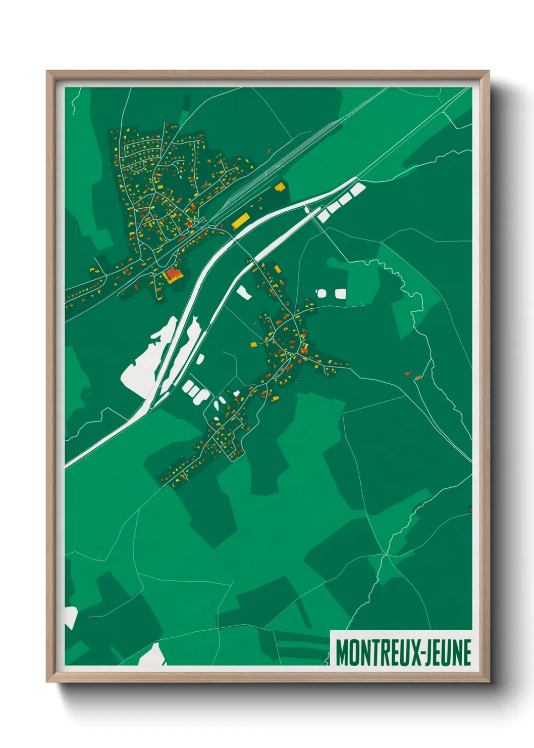 Une affiche de carte sur Montreux-Jeune