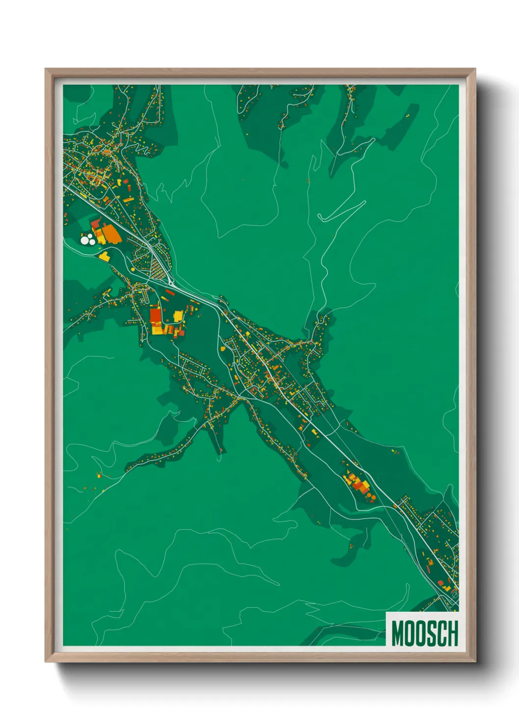 Une affiche de carte sur Moosch