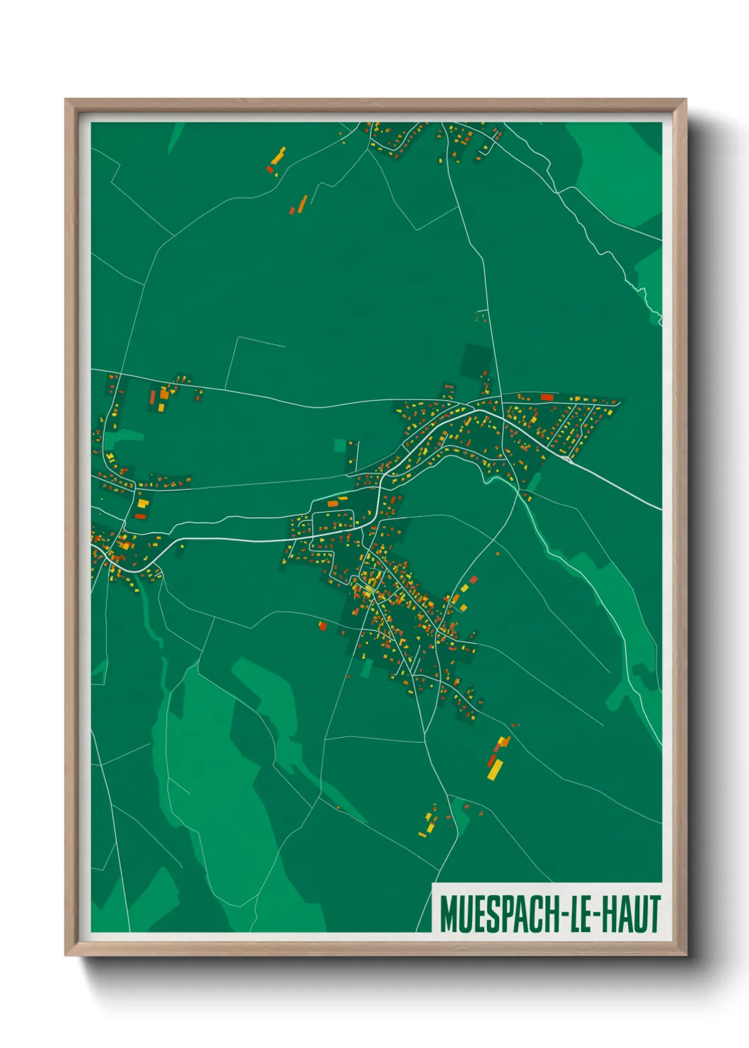 Un poster carteMuespach-le-Haut