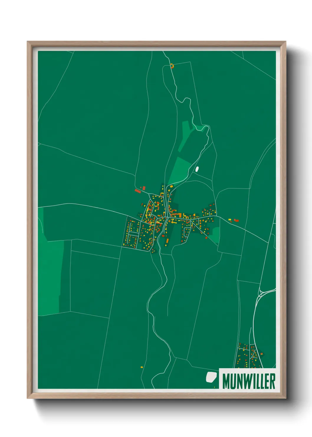Une affiche de carte sur Munwiller