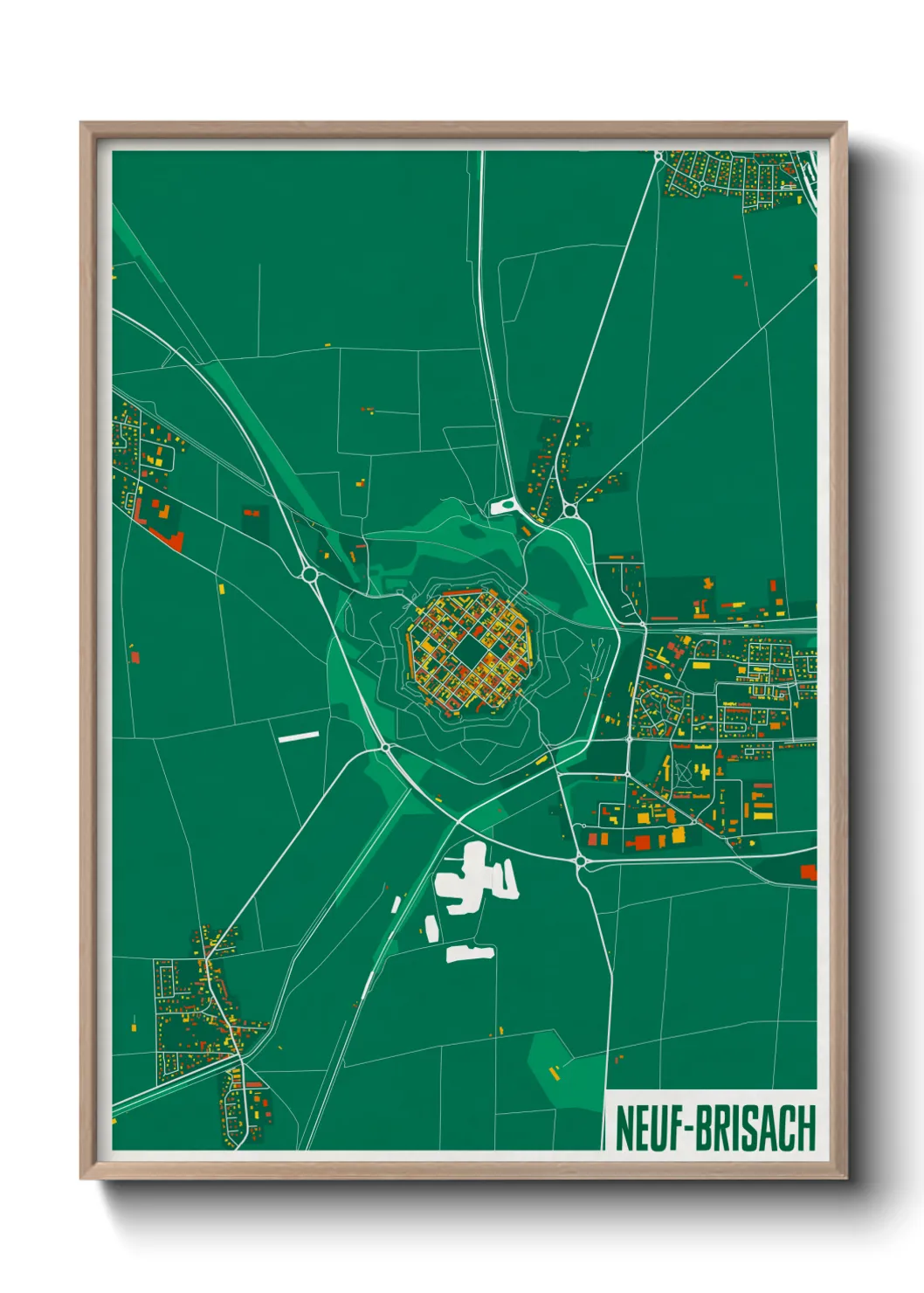 Un poster carteNeuf-Brisach