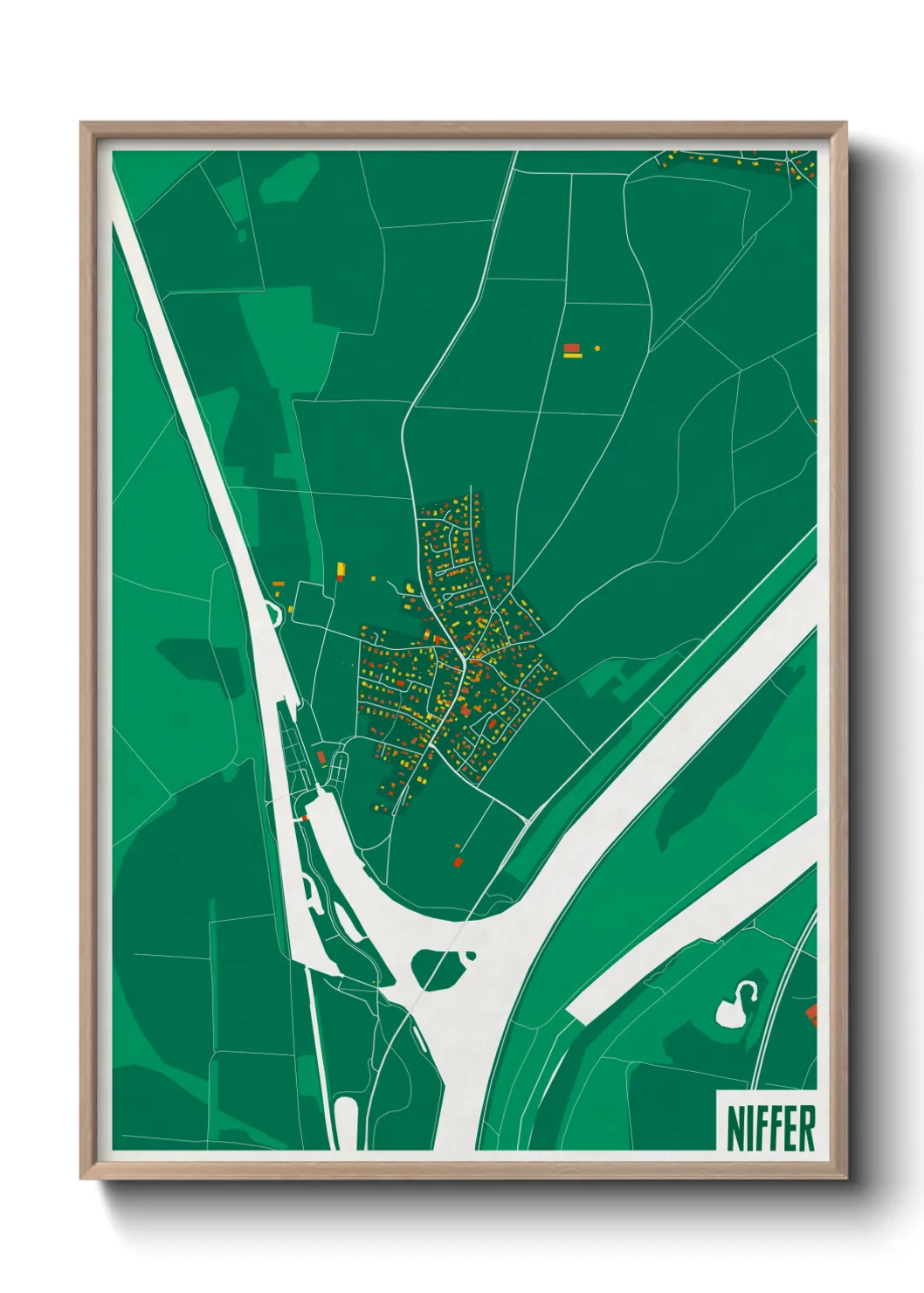 Une affiche de carte sur Niffer