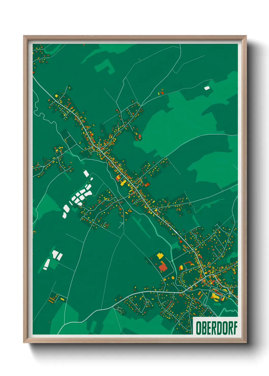 Une affiche de carte sur Oberdorf