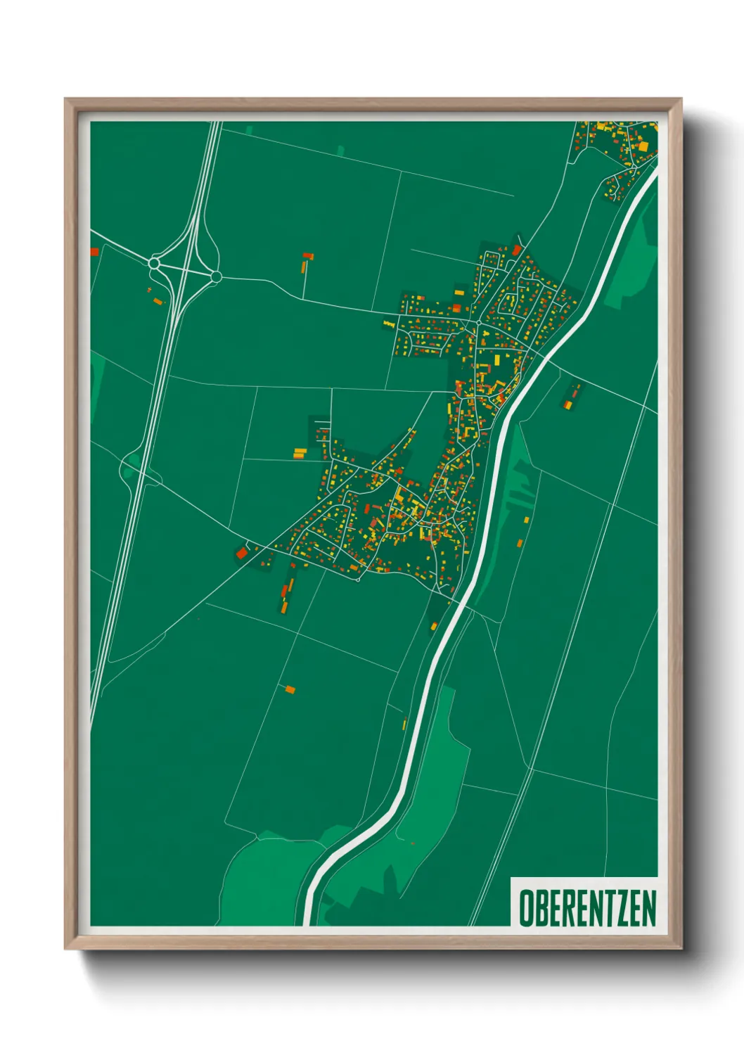 Une affiche de carte sur Oberentzen