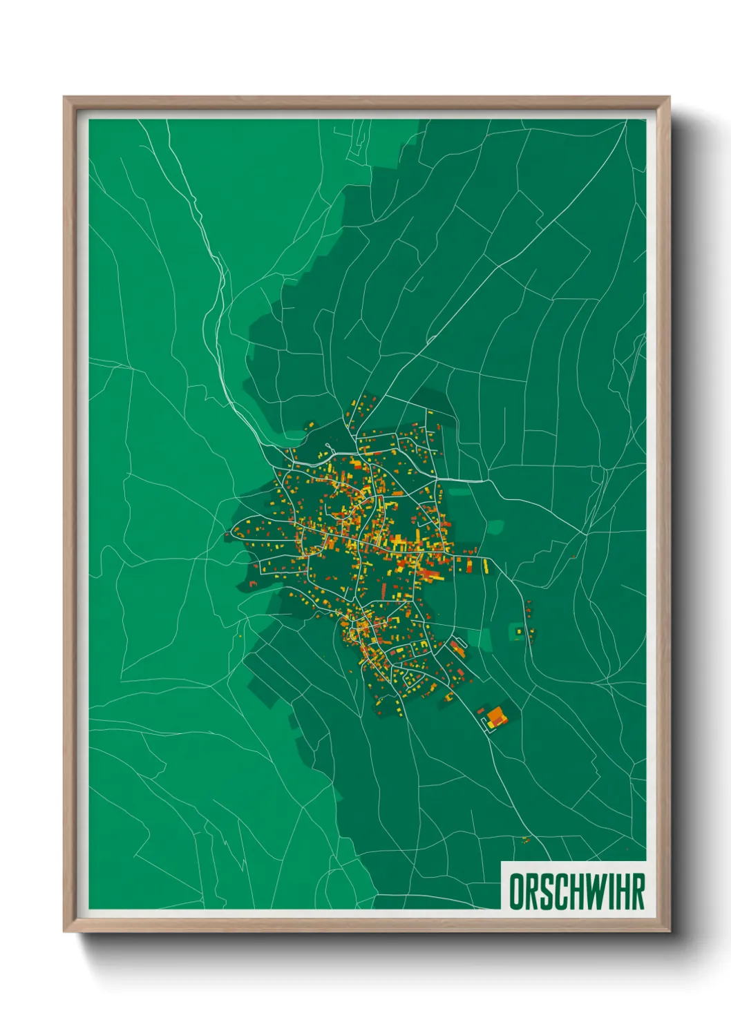 Une affiche de carte sur Orschwihr