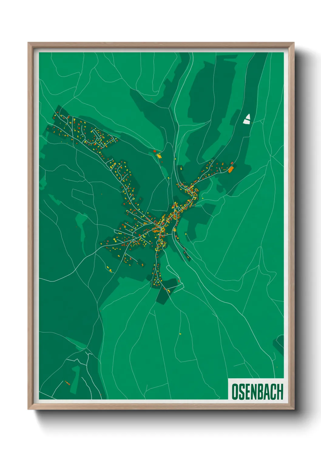 Une affiche de carte sur Osenbach