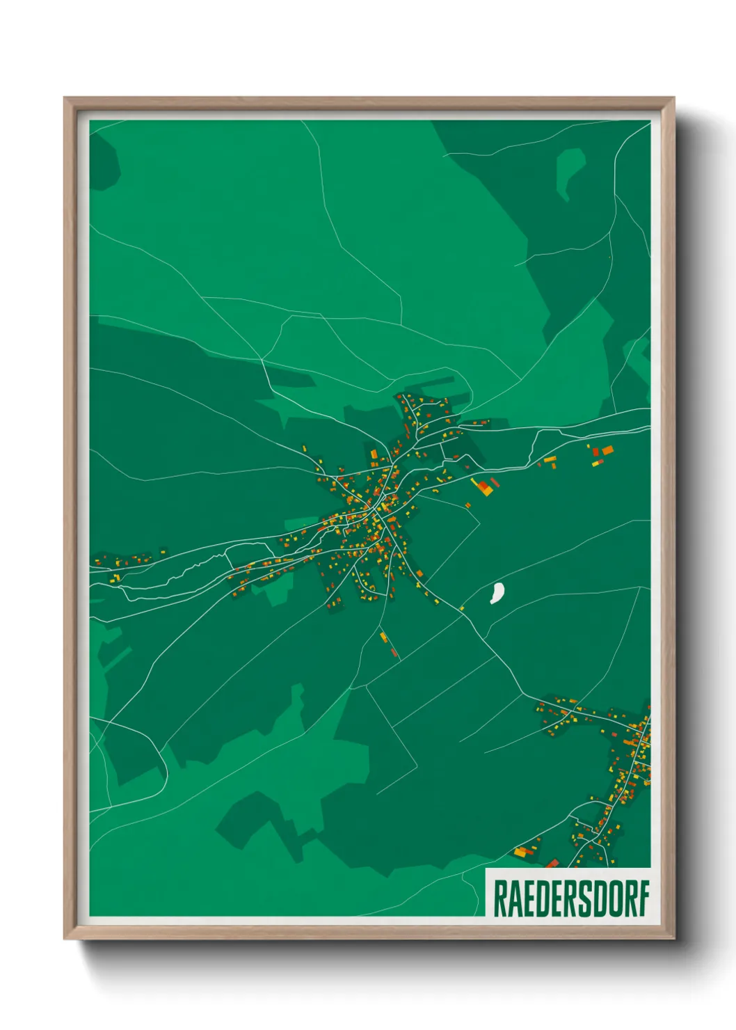 Une affiche de carte sur Raedersdorf