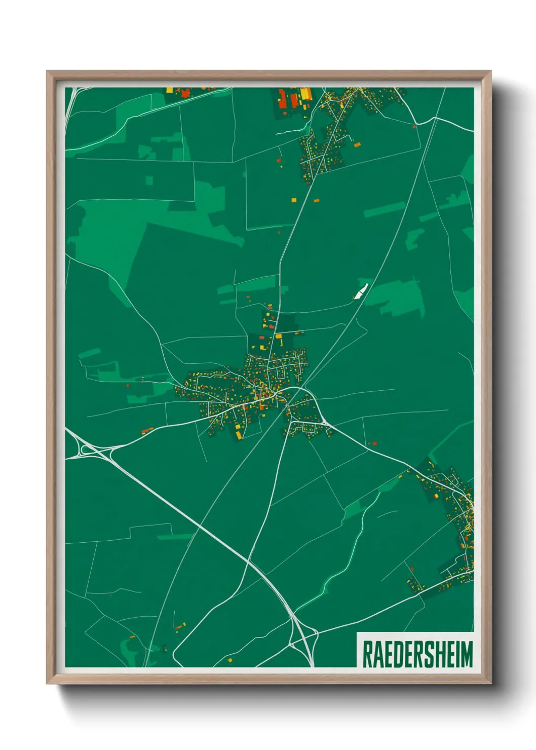 Une affiche de carte sur Raedersheim