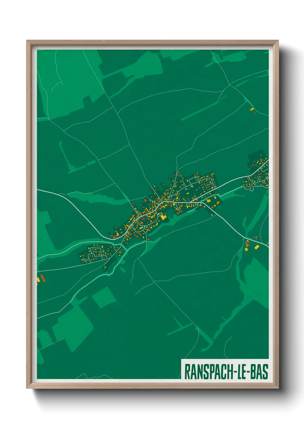Une affiche de carte sur Ranspach-le-Bas