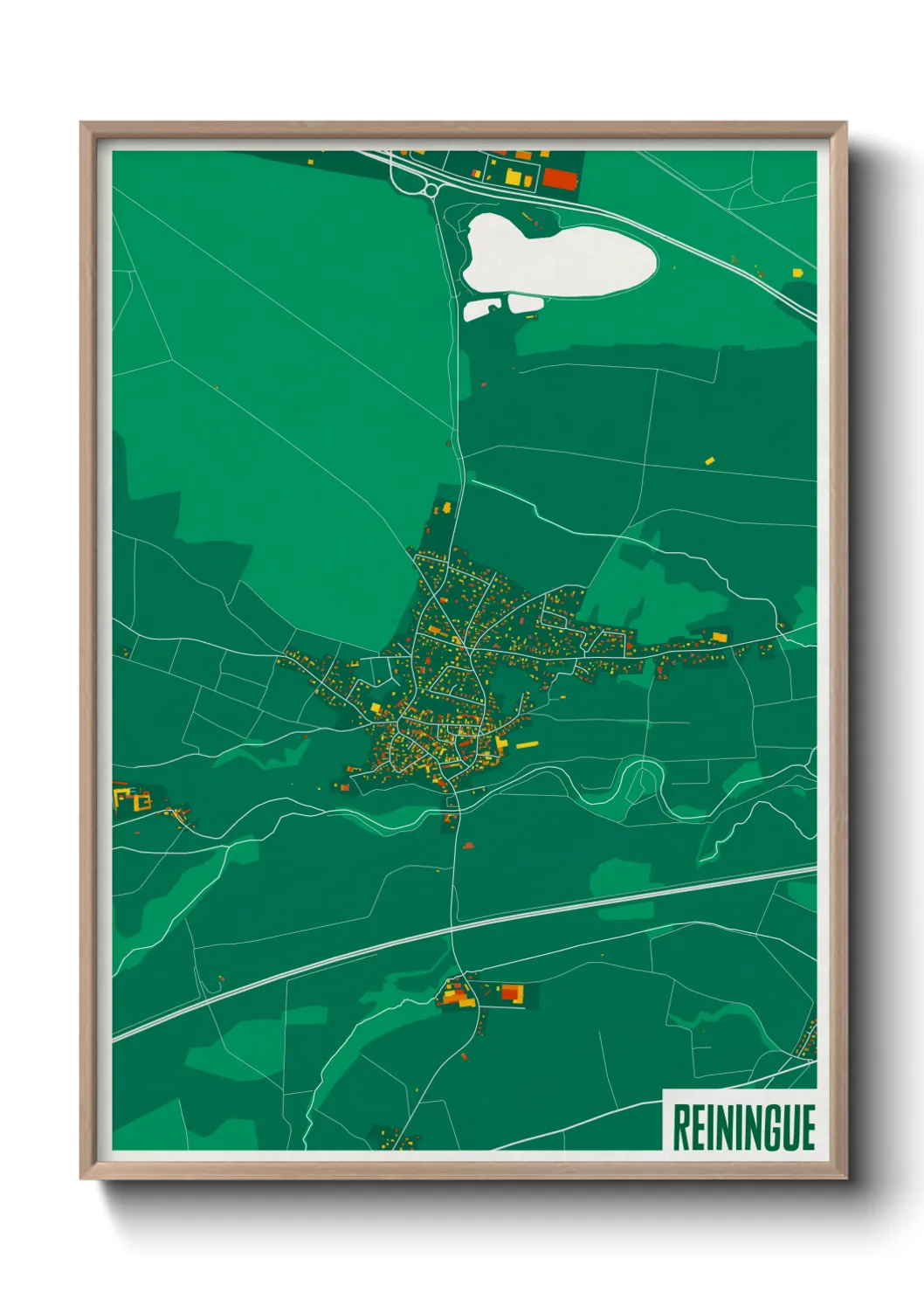 Une affiche de carte sur Reiningue