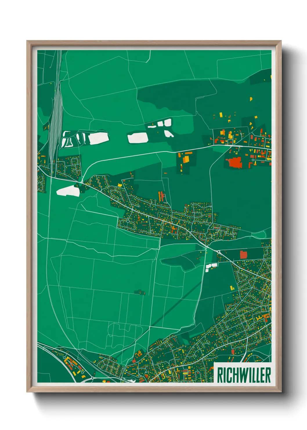 Une affiche de carte sur Richwiller