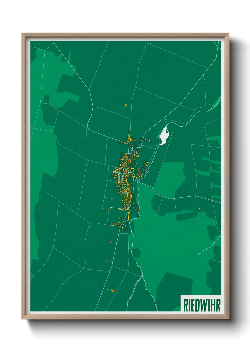 Une affiche de carte sur Riedwihr