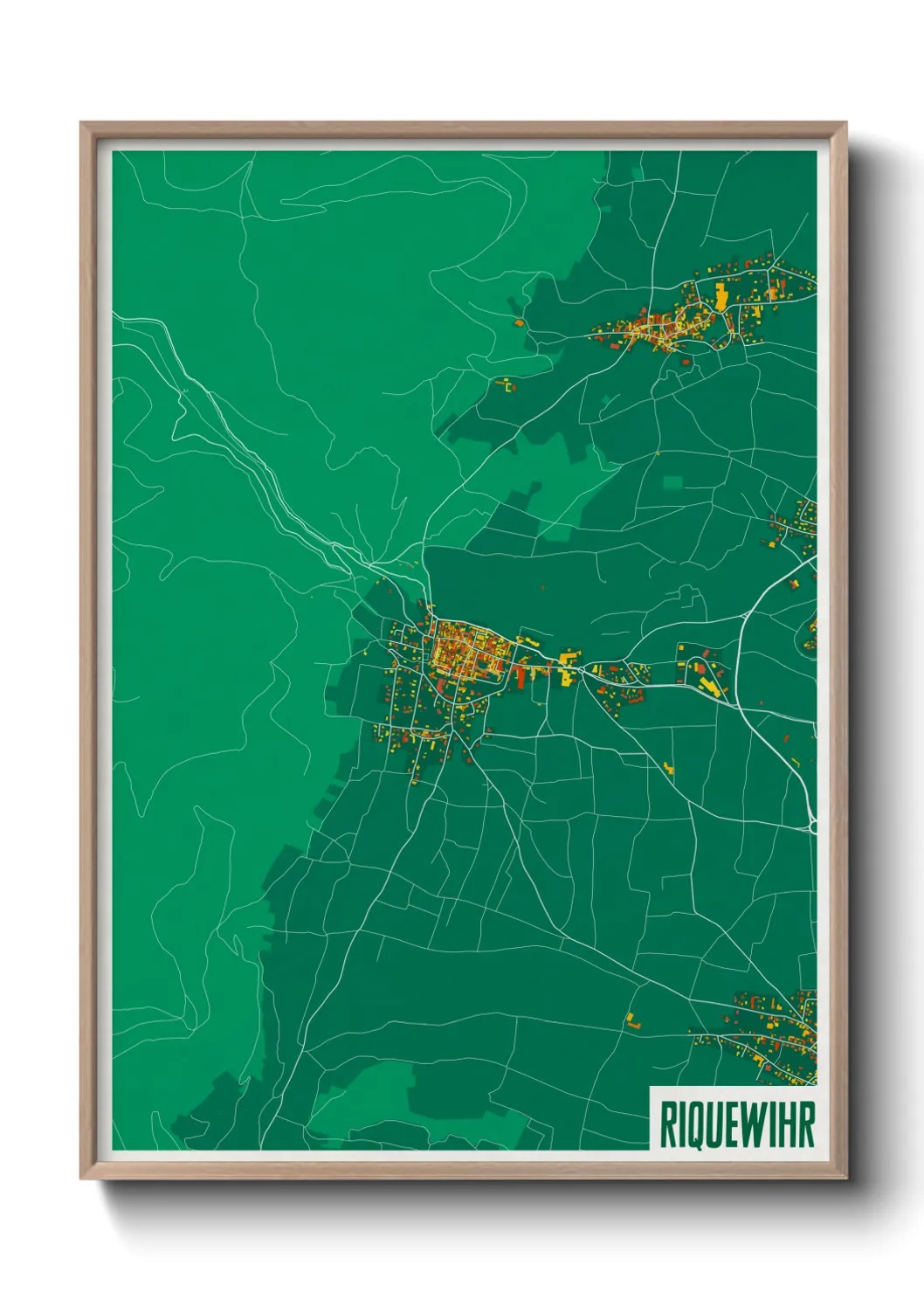 Une affiche de carte sur Riquewihr