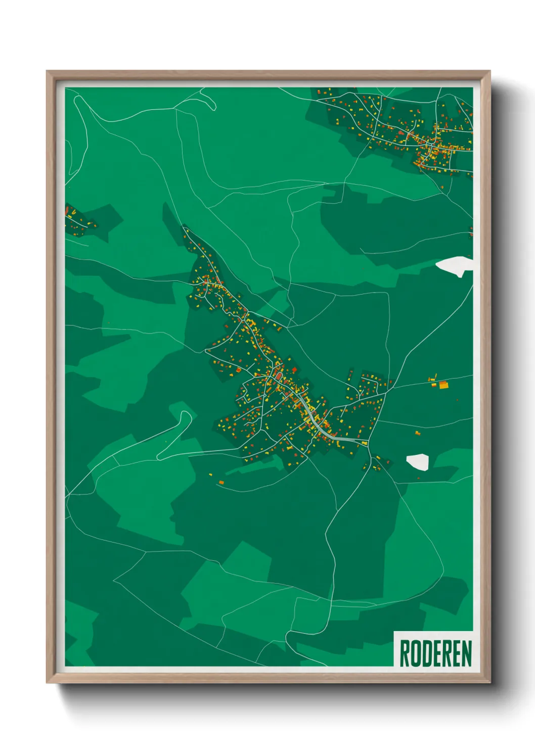 Une affiche de carte sur Roderen