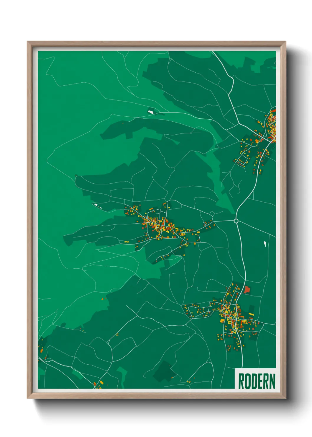 Une affiche de carte sur Rodern