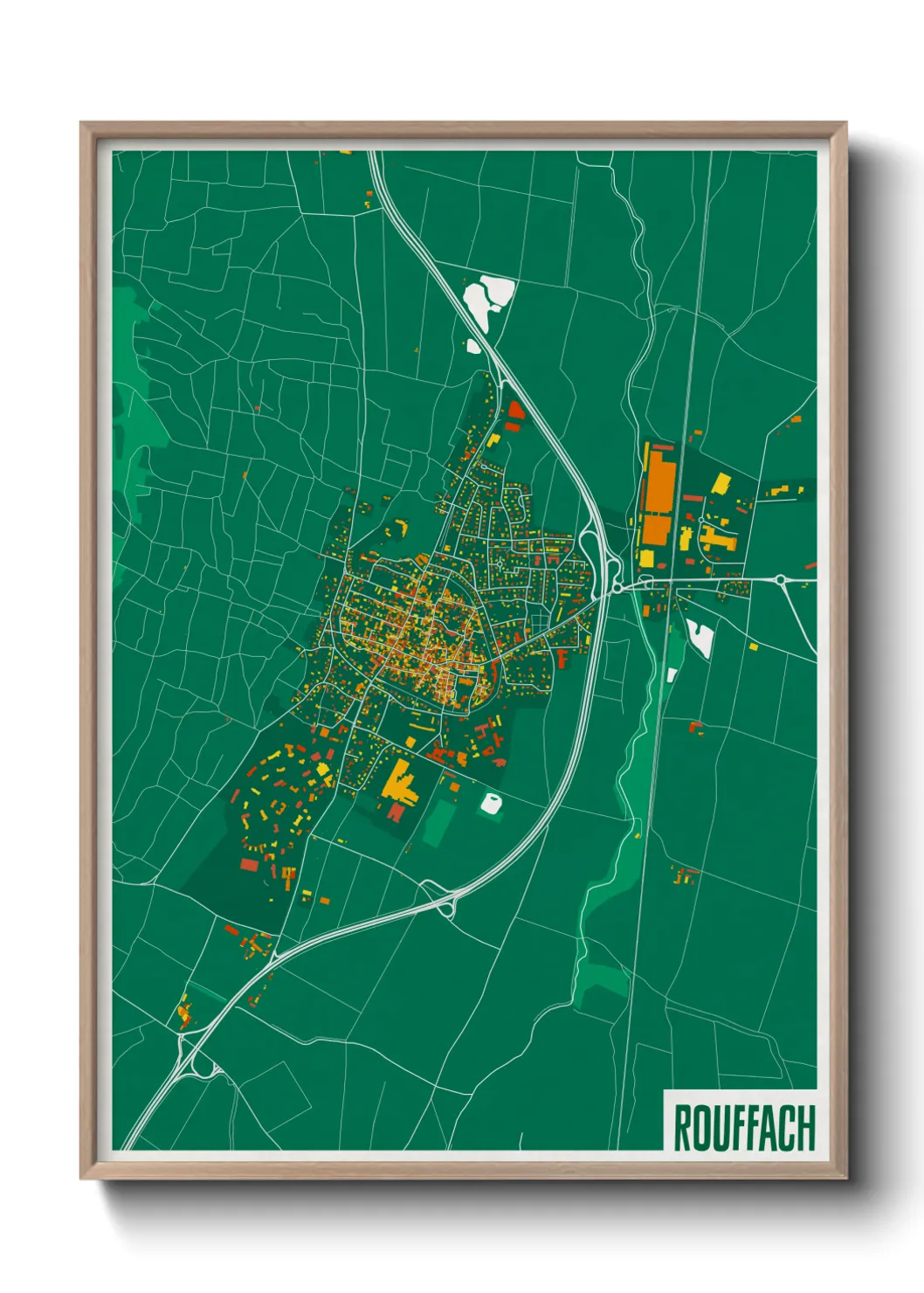 Une affiche de carte sur Rouffach