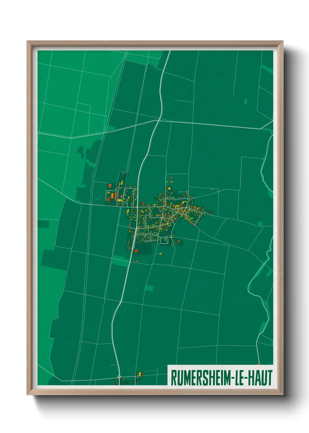 Une affiche de carte sur Rumersheim-le-Haut