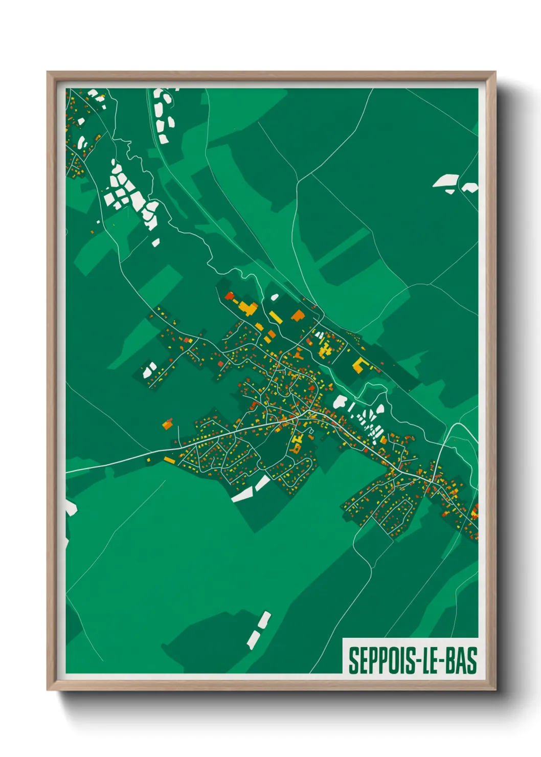 Une affiche de carte sur Seppois-le-Bas