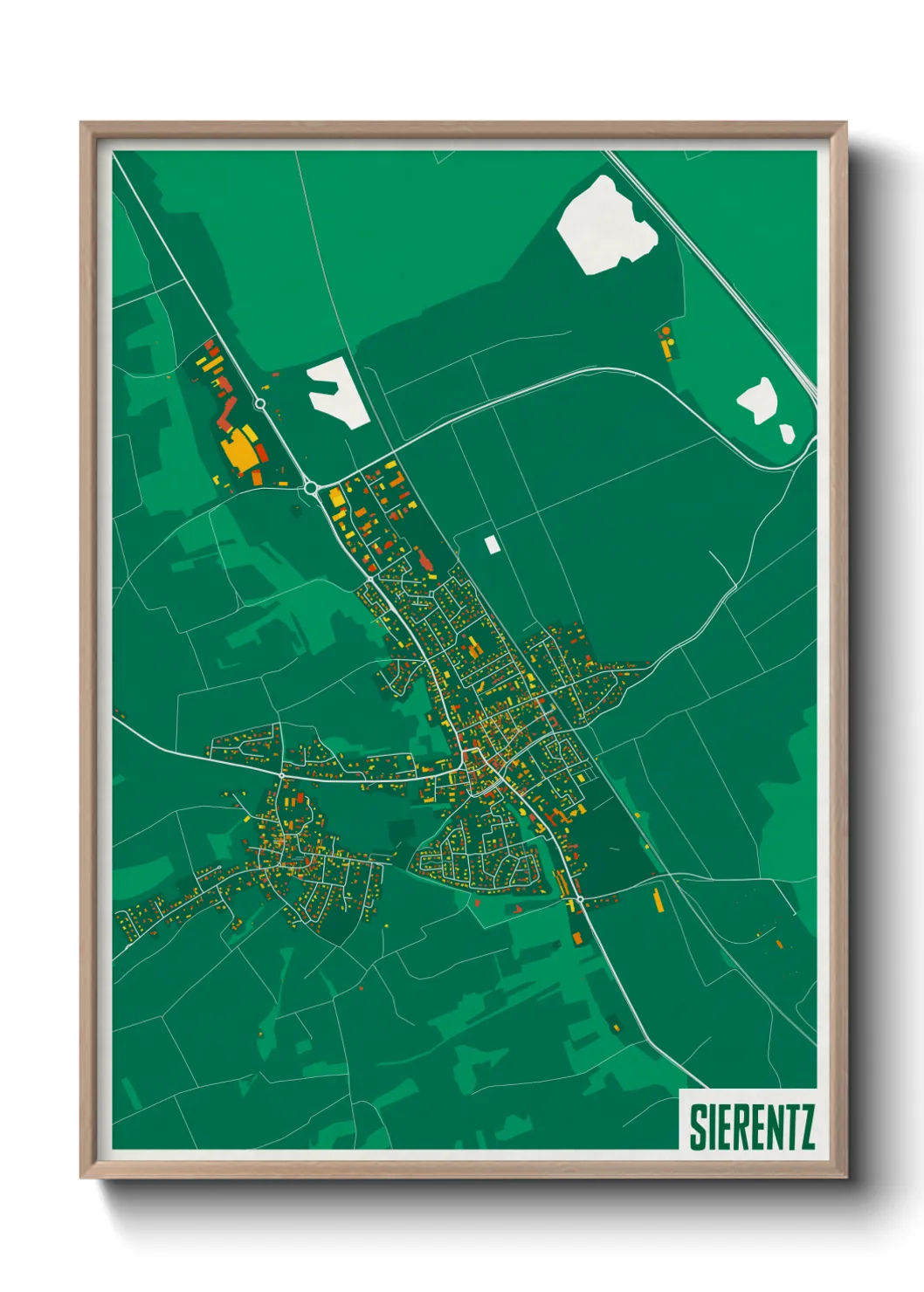 Une affiche de carte sur Sierentz