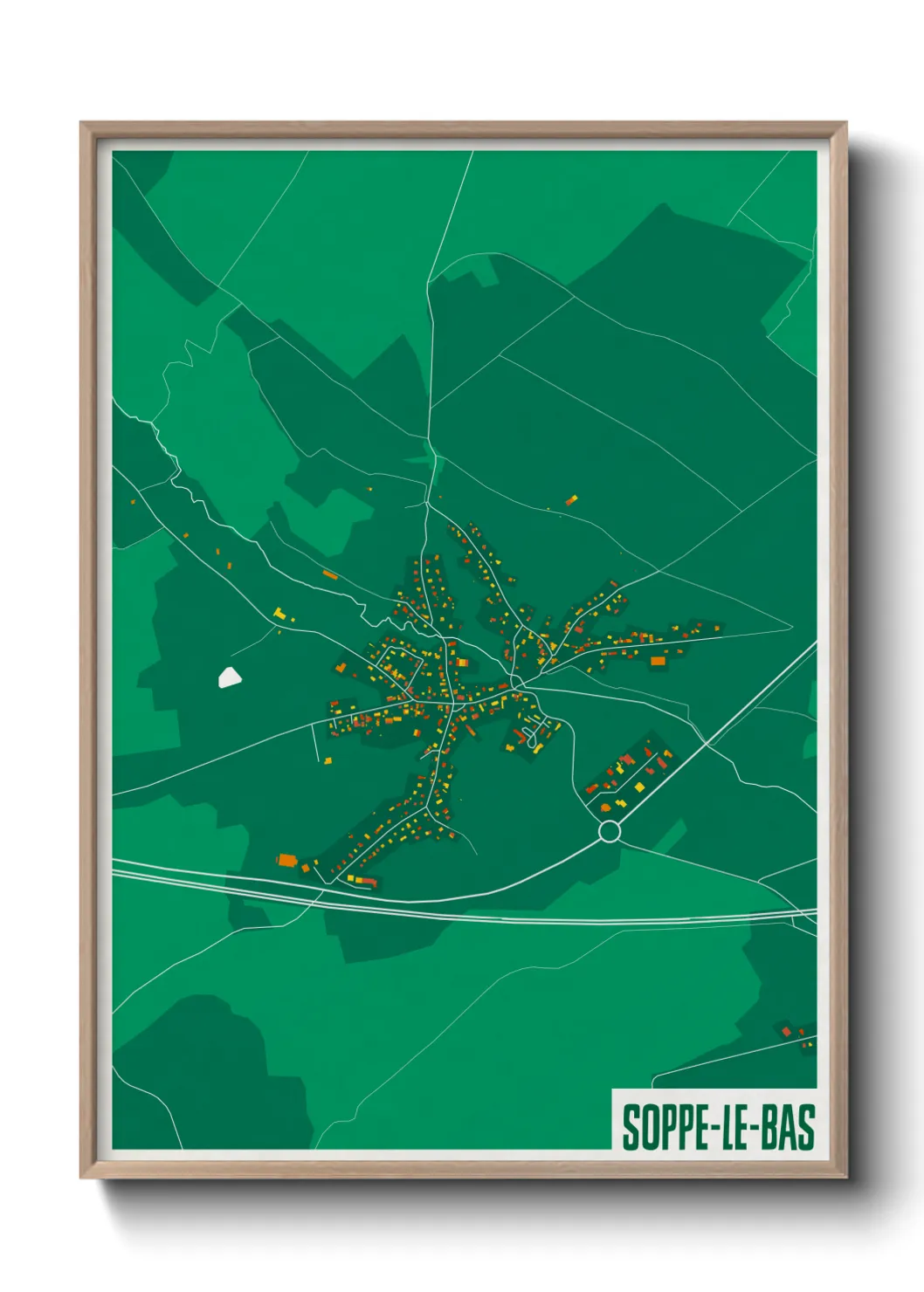 Une affiche de carte sur Soppe-le-Bas