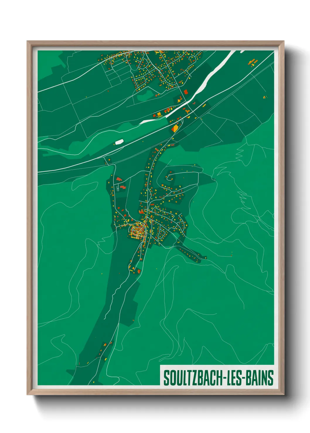 Un poster carteSoultzbach-les-Bains