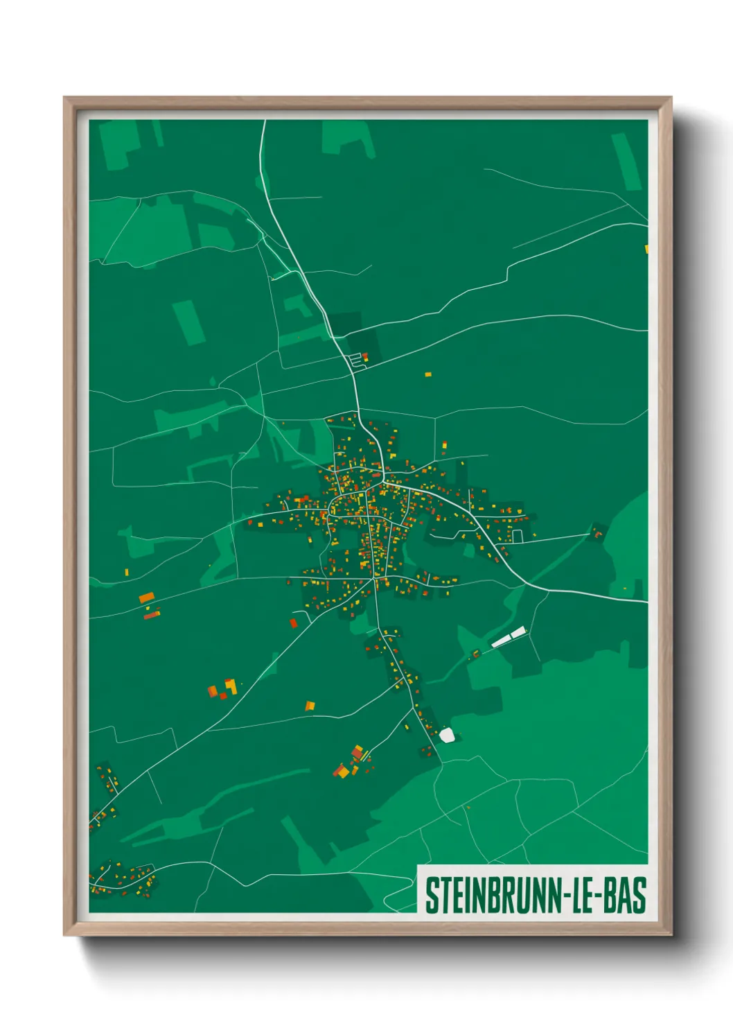 Une affiche de carte sur Steinbrunn-le-Bas