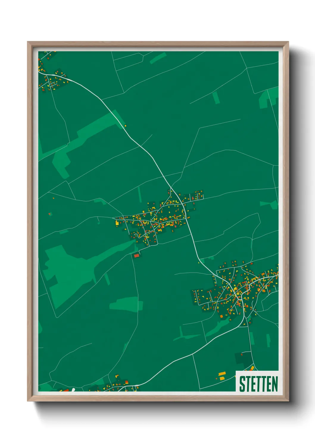 Une affiche de carte sur Stetten