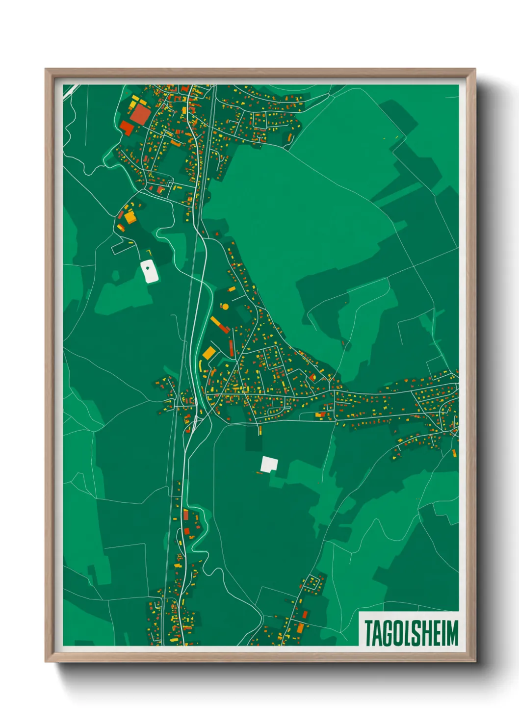 Une affiche de carte sur Tagolsheim