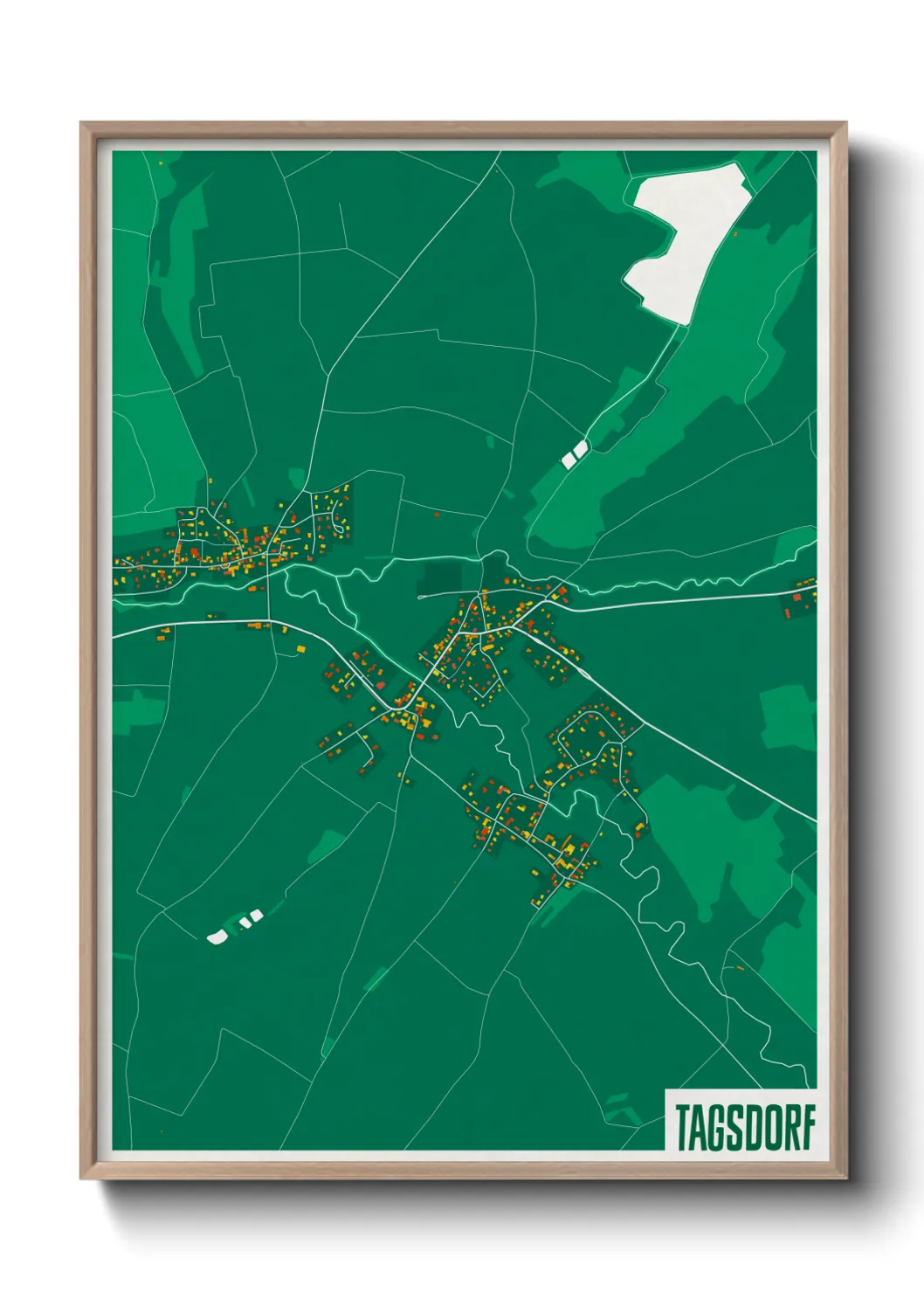Une affiche de carte sur Tagsdorf