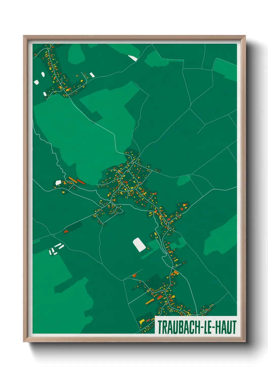 Une affiche de carte sur Traubach-le-Haut