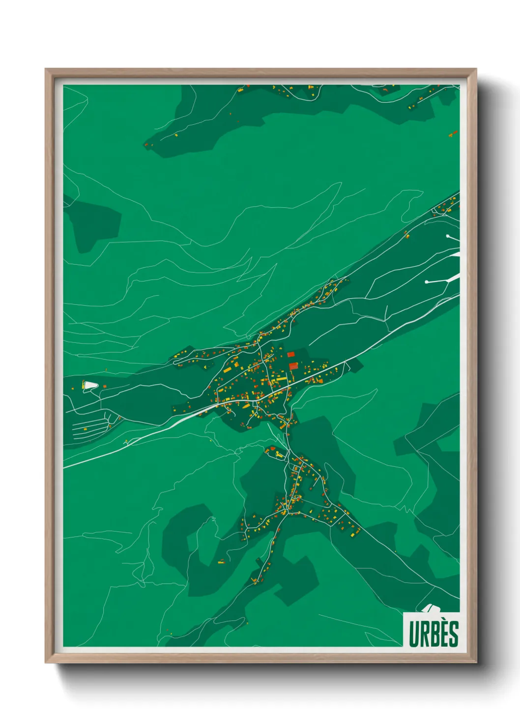 Une affiche de carte sur Urbès