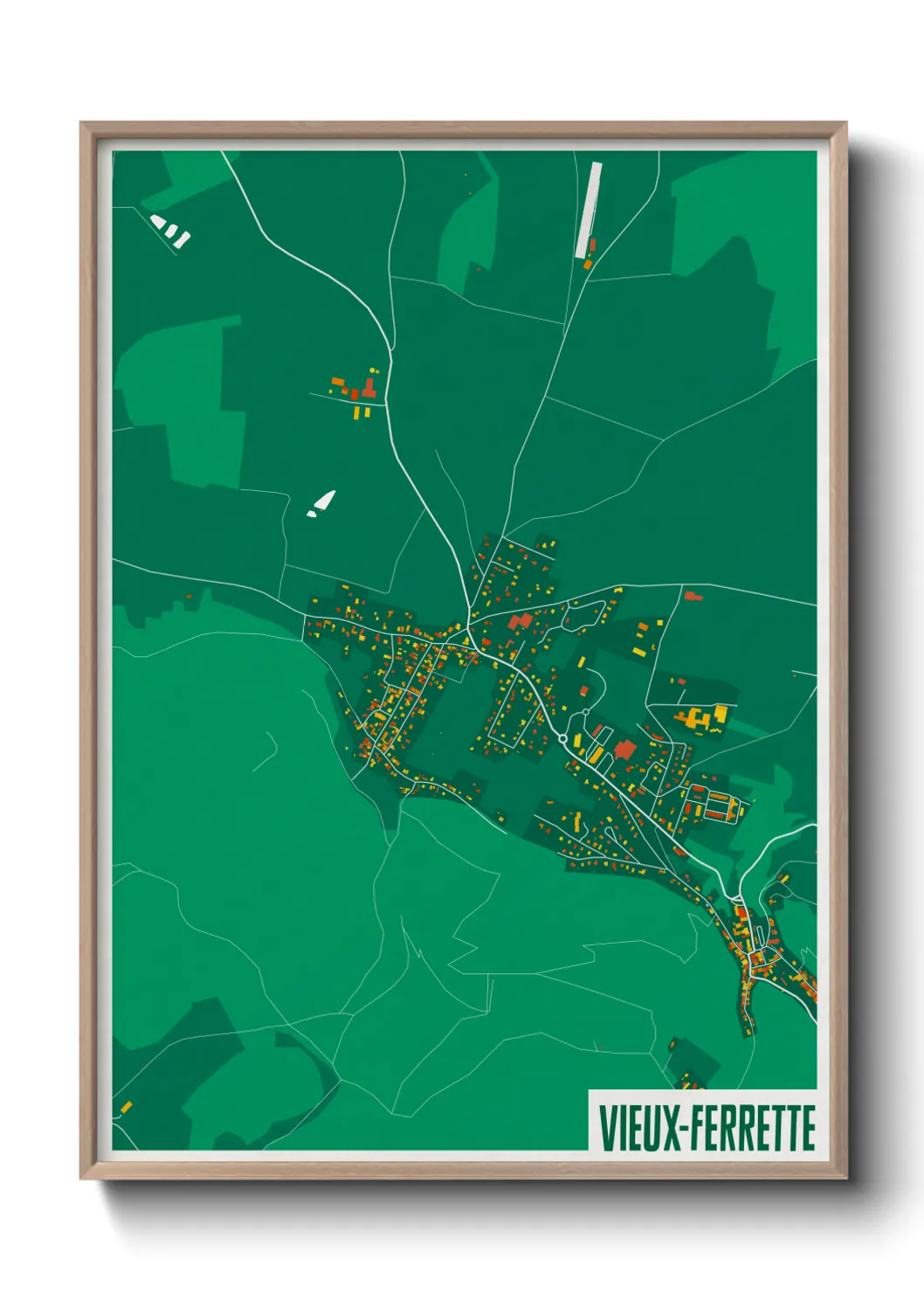 Une affiche de carte sur Vieux-Ferrette