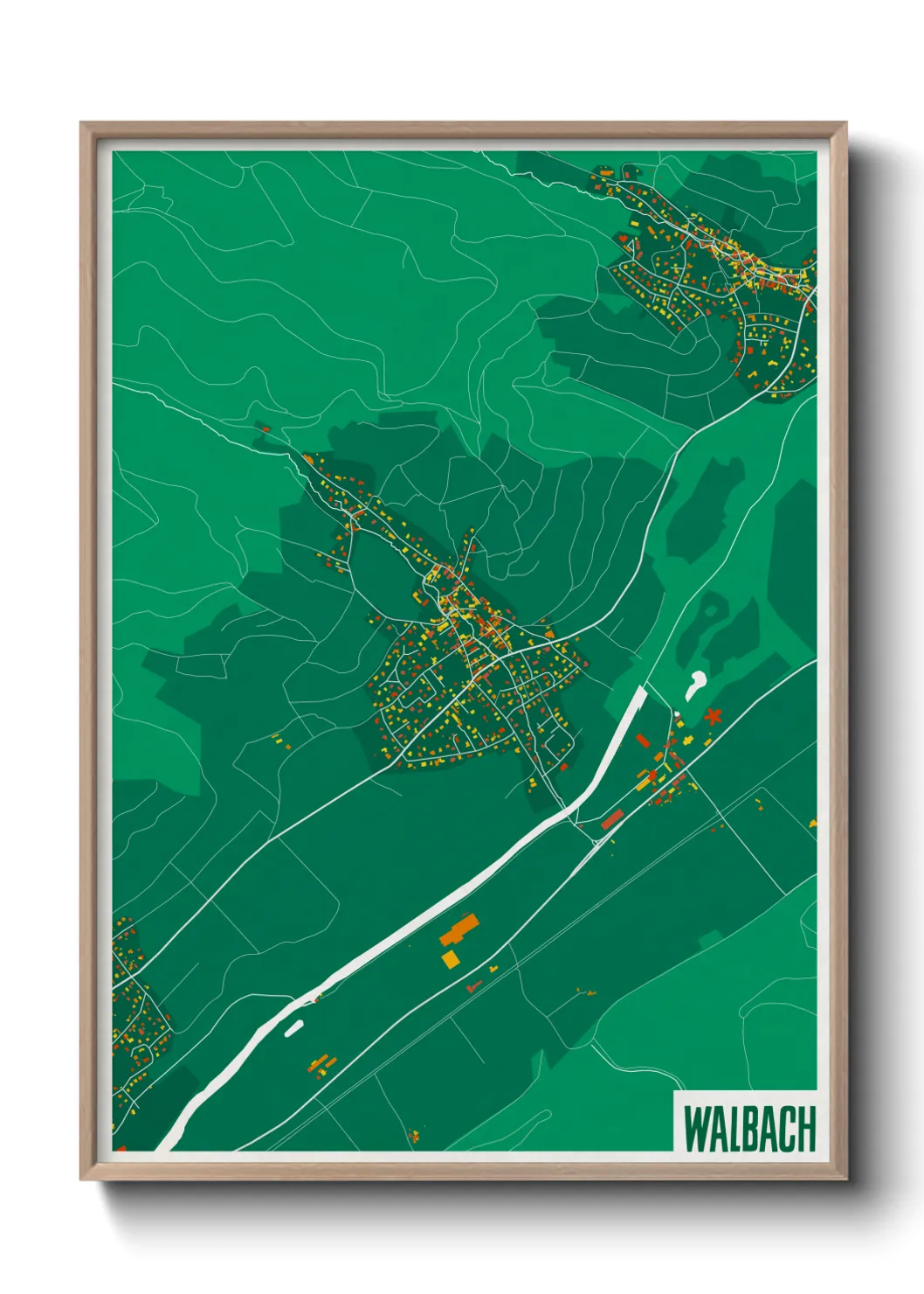 Une affiche de carte sur Walbach